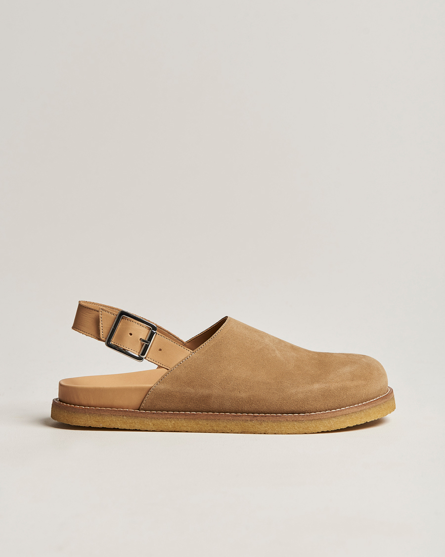 Homme | VINNY's Strapped Mule Sand Suede | VINNY's | Strapped Mule Sand Suede