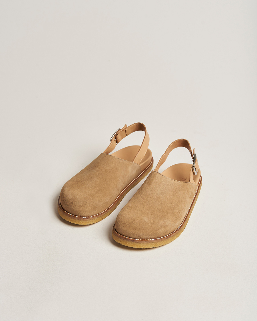 Homme | VINNY's Strapped Mule Sand Suede | VINNY's | Strapped Mule Sand Suede