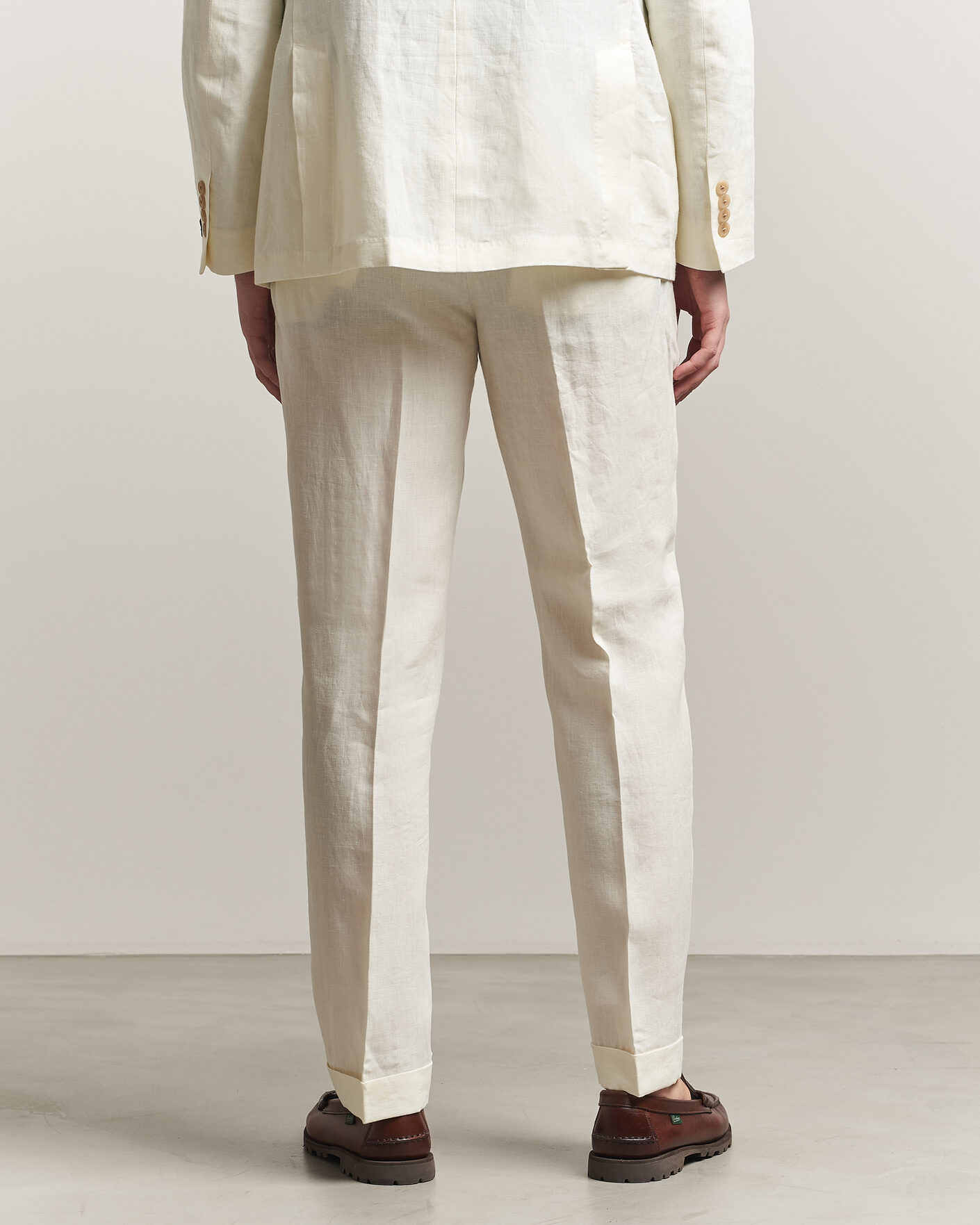 Homme | Pantalons | Polo Ralph Lauren | Linen Pleated Trousers Cream
