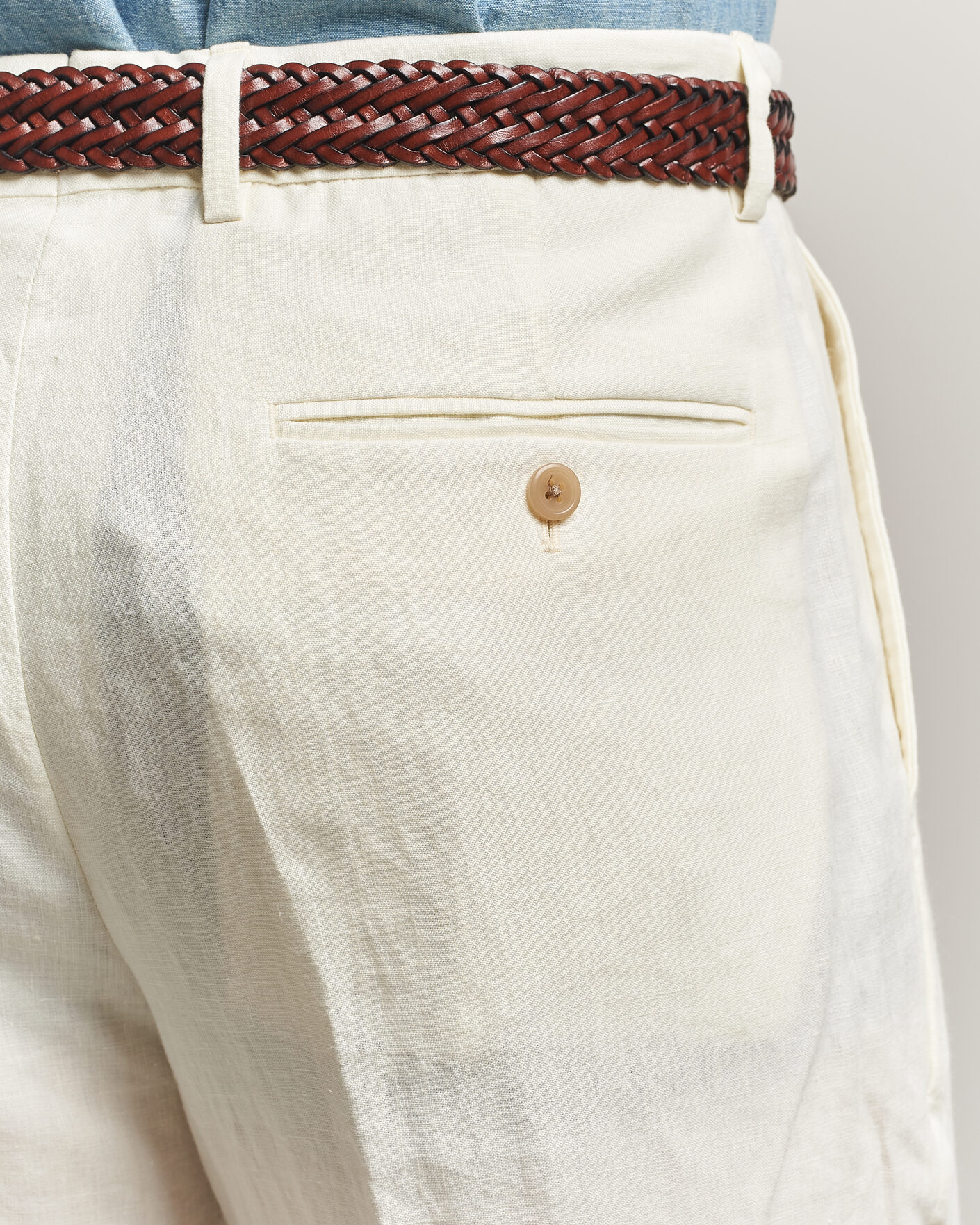 Homme | Pantalons | Polo Ralph Lauren | Linen Pleated Trousers Cream