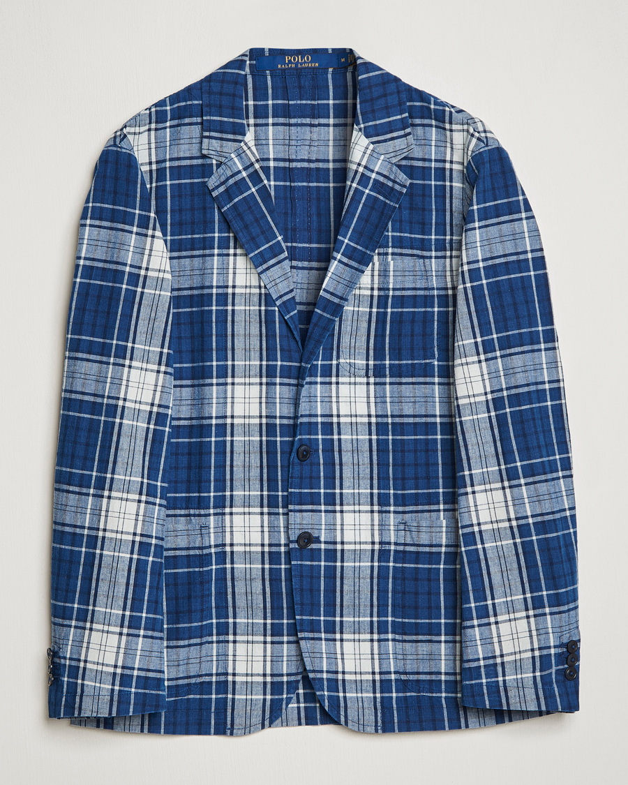 Homme | Blazers | Polo Ralph Lauren | Madras Indigo Checked Sportcoat Blue Multi