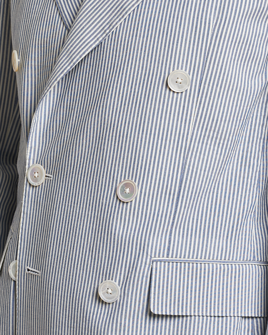 Homme | Blazers | Polo Ralph Lauren | Cotton Seersucker Sportcoat Cream/Antique Blue