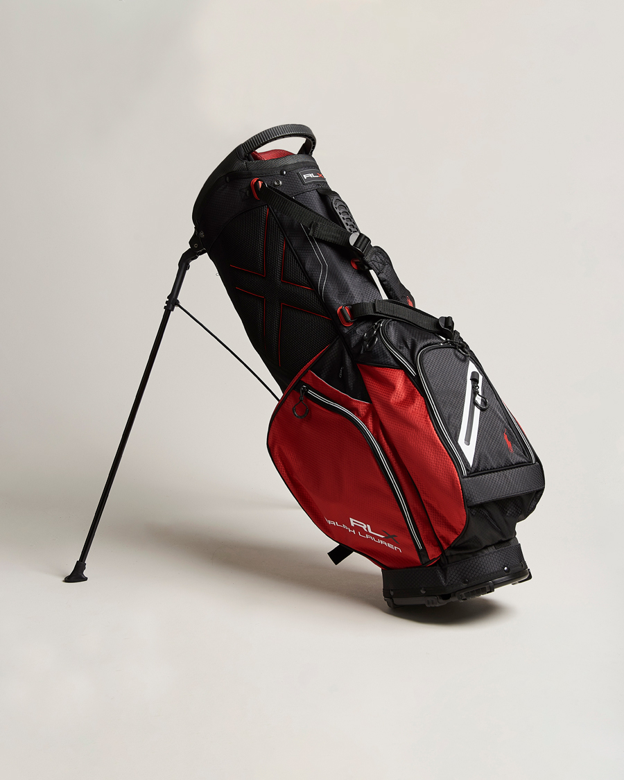 Homme | RLX Ralph Lauren Stand Golf Bag Black/Red | RLX Ralph Lauren | Stand Golf Bag Black/Red