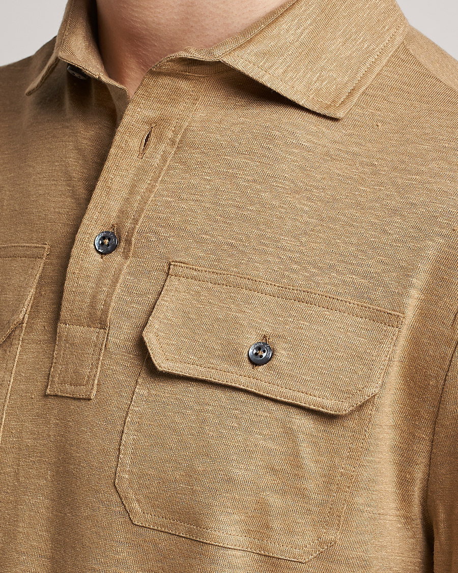 Homme | Pulls Et Tricots | Ralph Lauren Purple Label | Linen Jersey Popover Icon Khaki