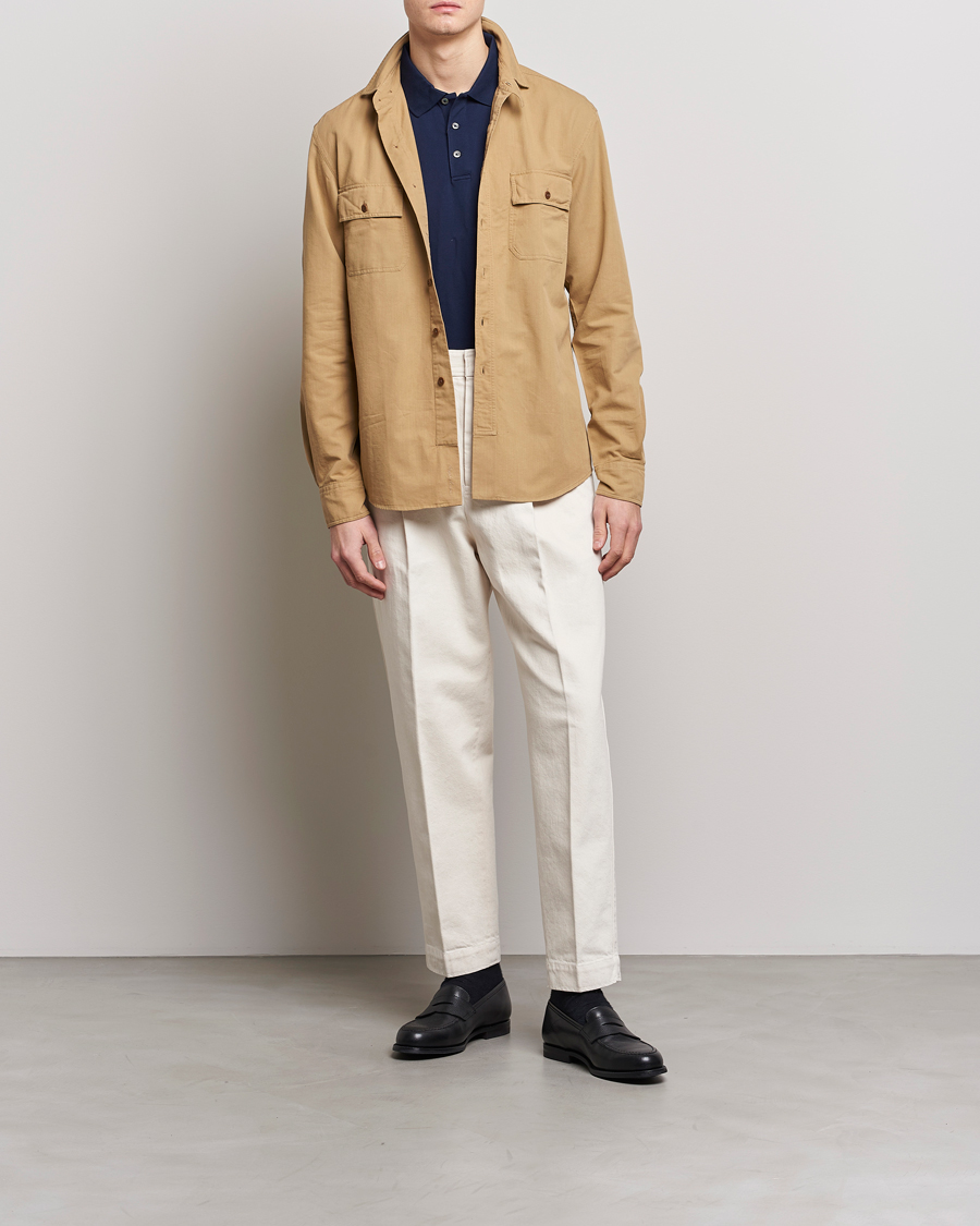 Homme | Chemises | Ralph Lauren Purple Label | Cotton Explorer Shirt Khaki