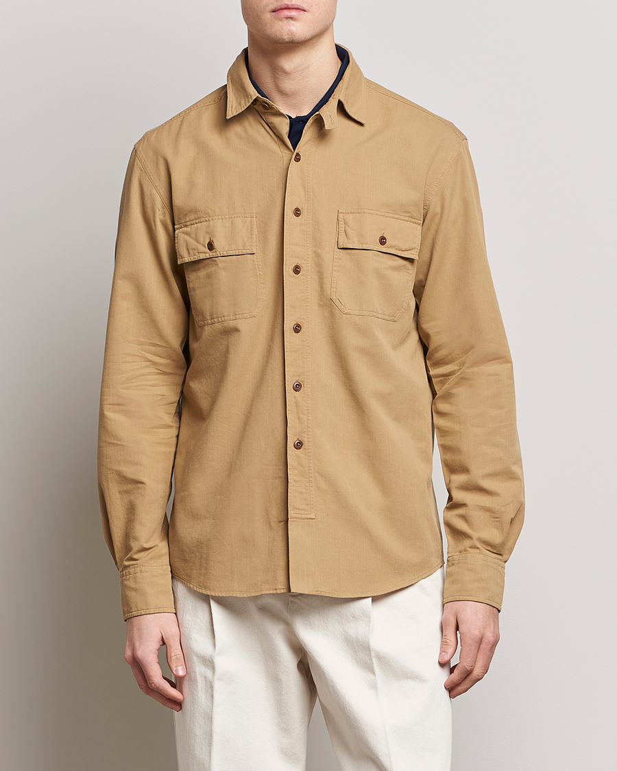 Homme | Chemises | Ralph Lauren Purple Label | Cotton Explorer Shirt Khaki