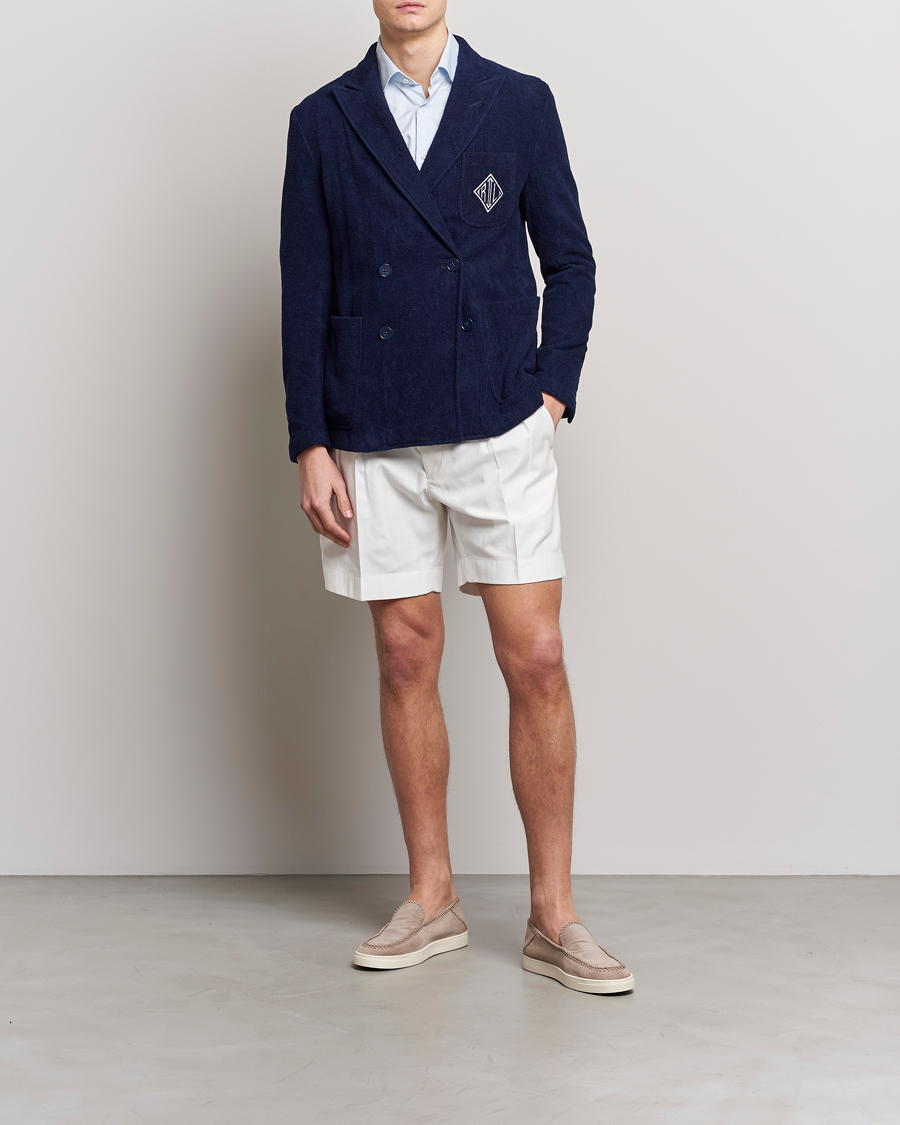 Homme | Shorts | Ralph Lauren Purple Label | High Waist Linen Shorts Ivory