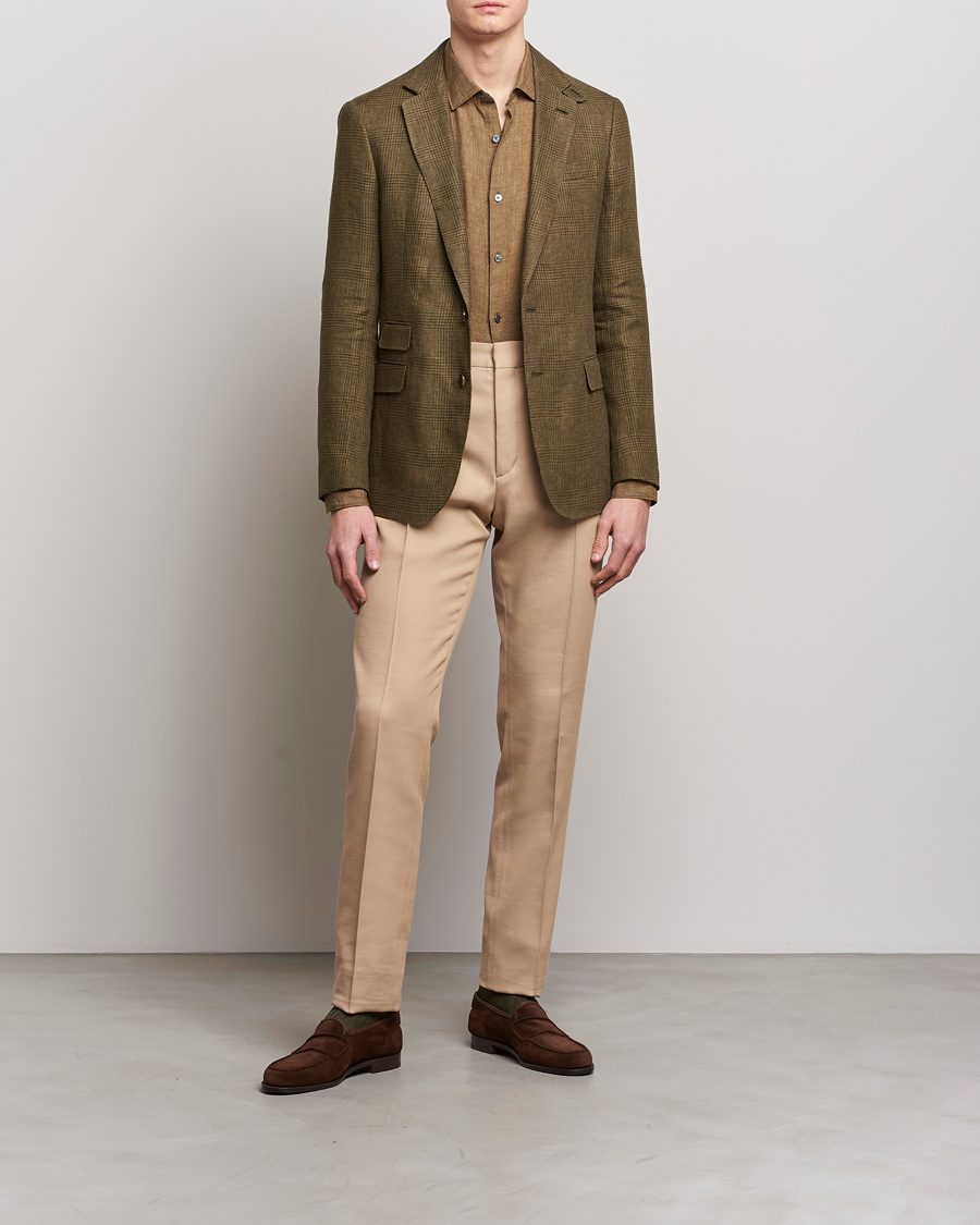 Homme | Manteaux Et Vestes | Ralph Lauren Purple Label | Herringbone Wool Jacket Sage Green