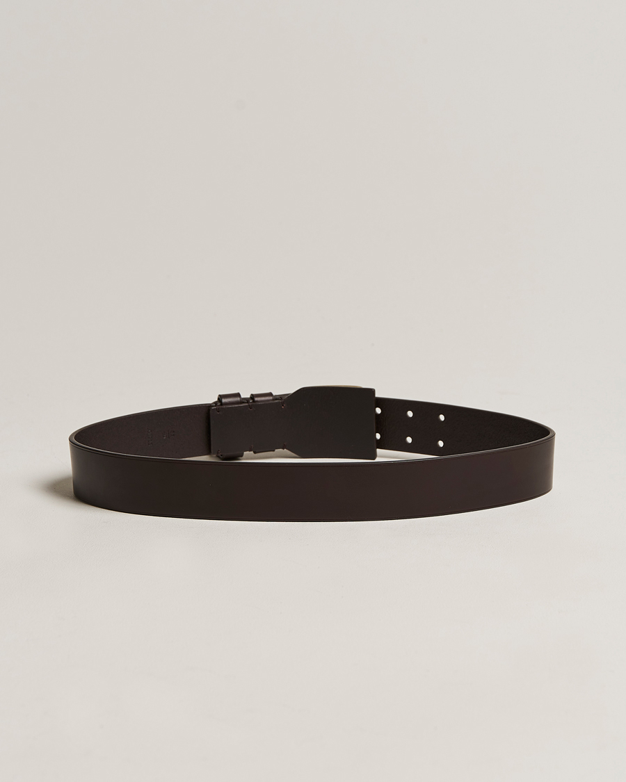 Homme | Ralph Lauren Purple Label Vachetta Leather Belt Dark Brown | Ralph Lauren Purple Label | Vachetta Leather Belt Dark Brown