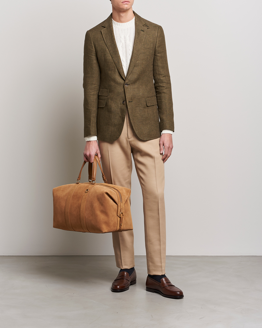Homme | Ralph Lauren Purple Label Large Suede Duffelbag Fawn | Ralph Lauren Purple Label | Large Suede Duffelbag Fawn
