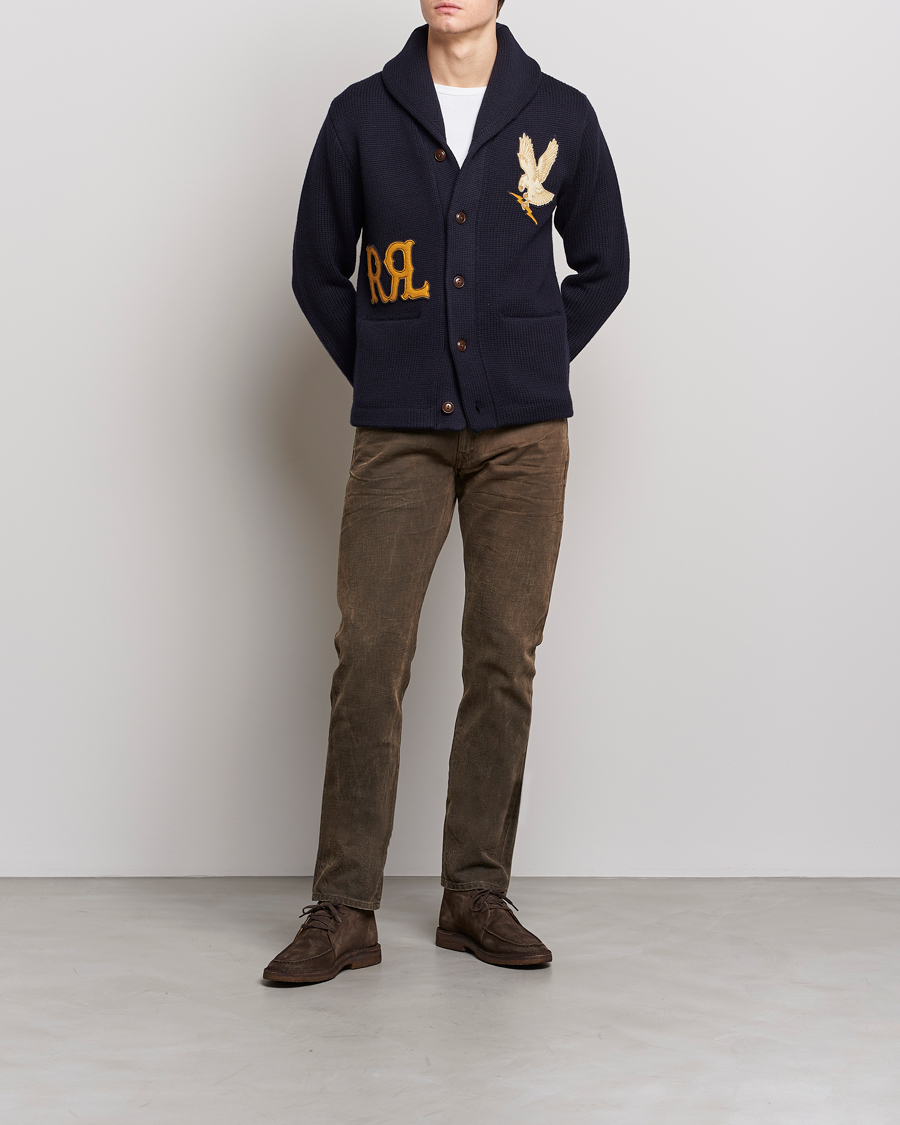 Homme | Jeans | RRL | Slim Fit 5-Pocket Denim Distressed Brown Wash