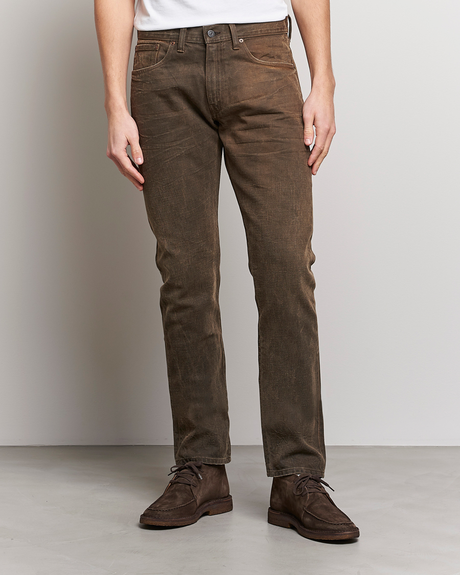 Homme | Jeans | RRL | Slim Fit 5-Pocket Denim Distressed Brown Wash