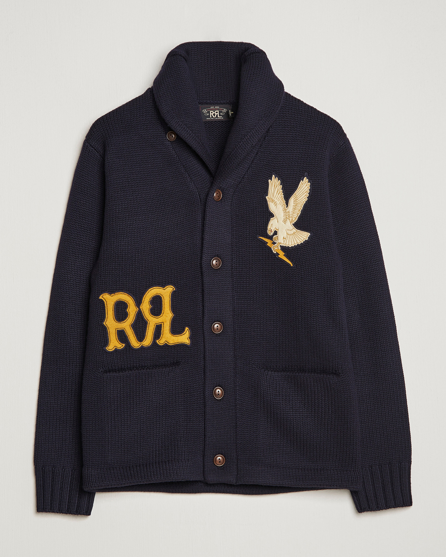 Homme | Pulls Et Tricots | RRL | Eagle Patch Shawl Cardigan Navy