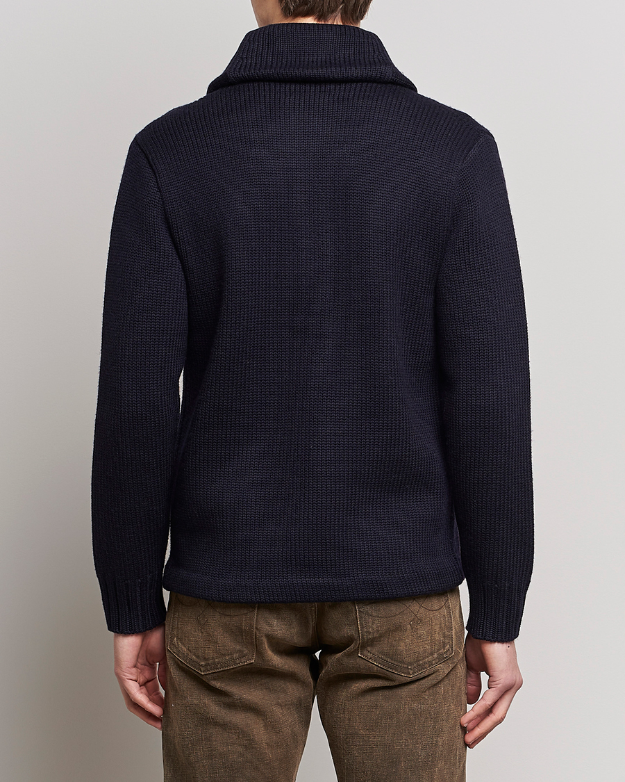 Homme | Pulls Et Tricots | RRL | Eagle Patch Shawl Cardigan Navy