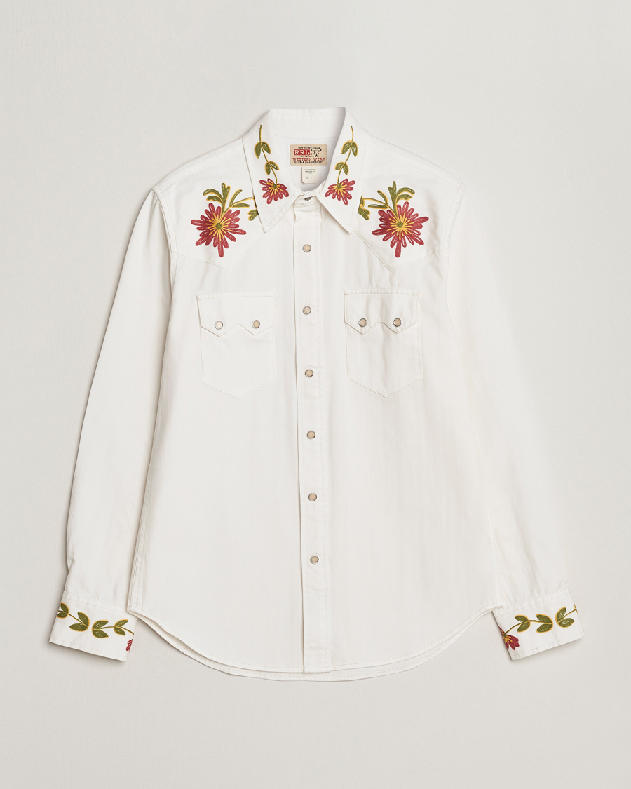 Homme | Chemises | RRL | Sawtooth Western Embroidered Shirt White Wash