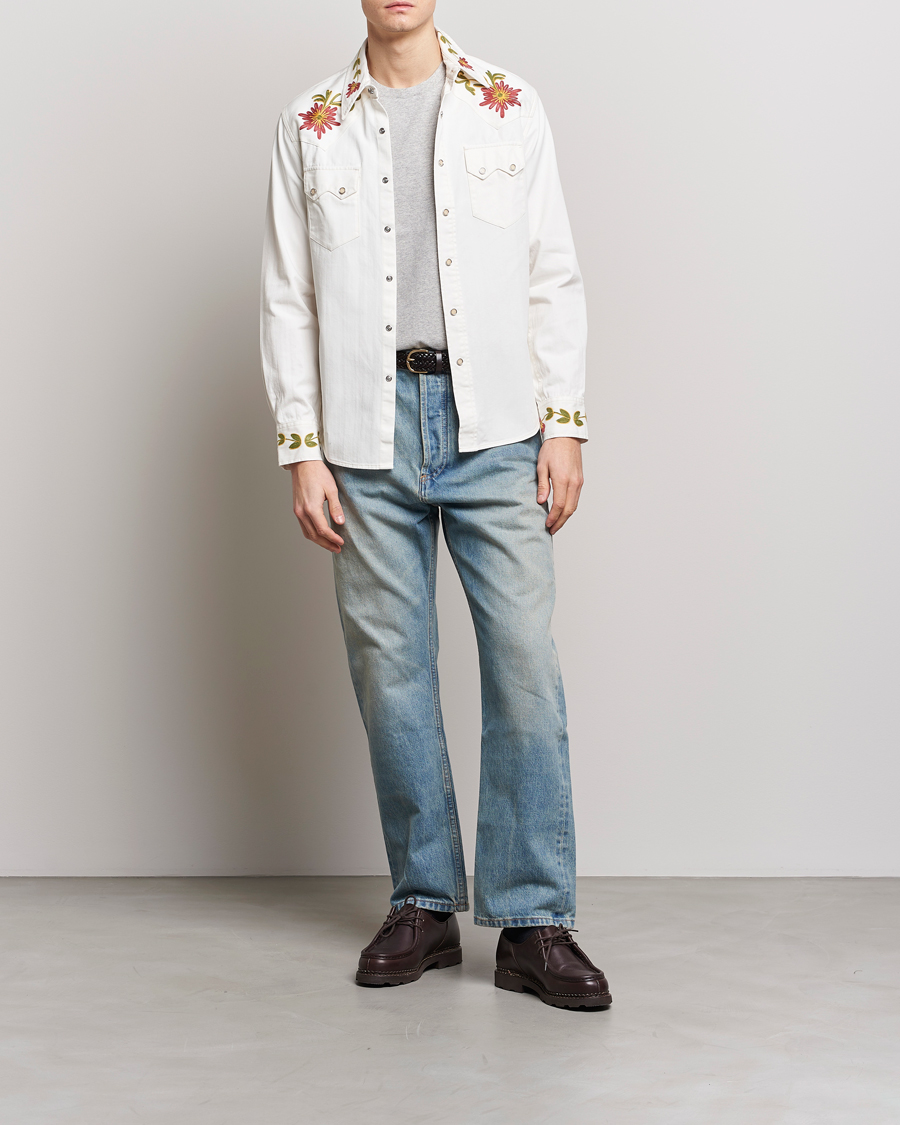 Homme | Chemises | RRL | Sawtooth Western Embroidered Shirt White Wash