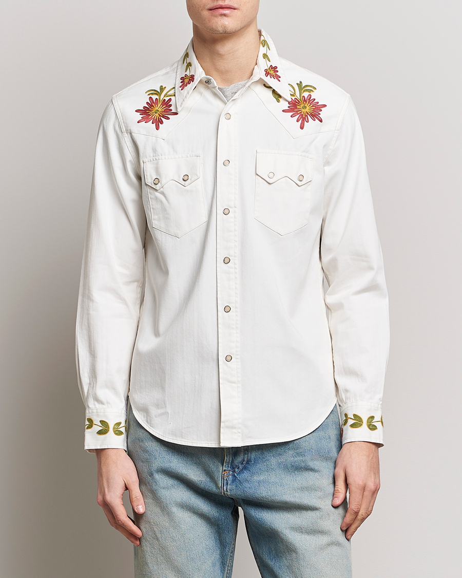 Homme | Chemises | RRL | Sawtooth Western Embroidered Shirt White Wash