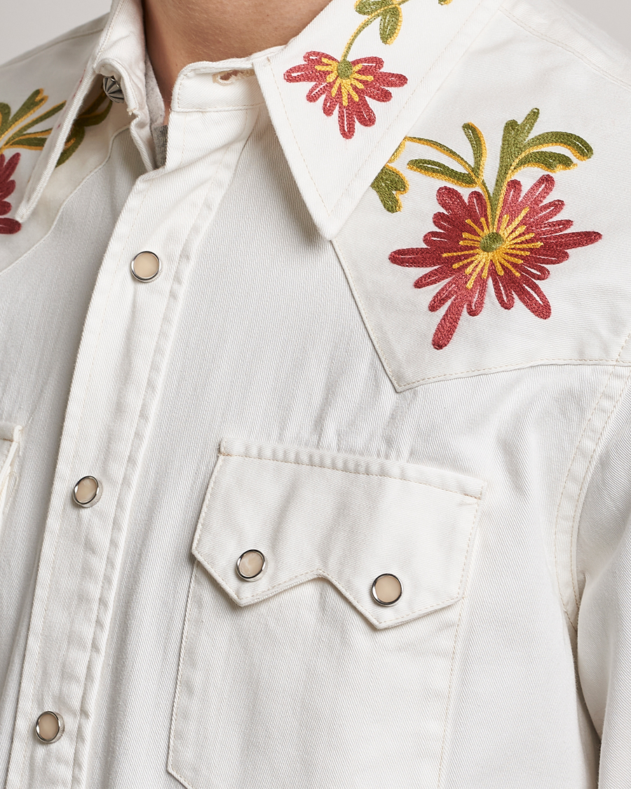 Homme | Chemises | RRL | Sawtooth Western Embroidered Shirt White Wash