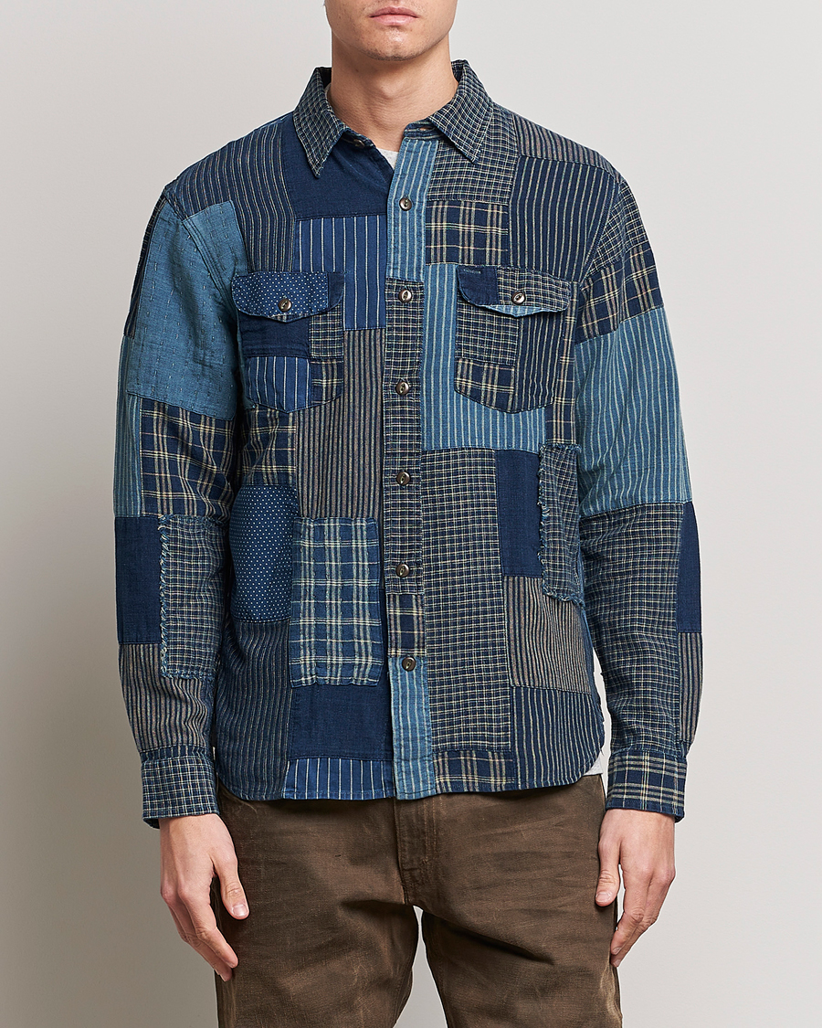 Homme | Chemises | RRL | Sweet Orr Overshirt Indigo Patchwork