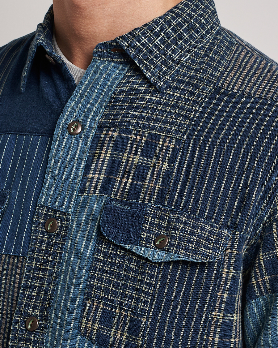 Homme | Chemises | RRL | Sweet Orr Overshirt Indigo Patchwork