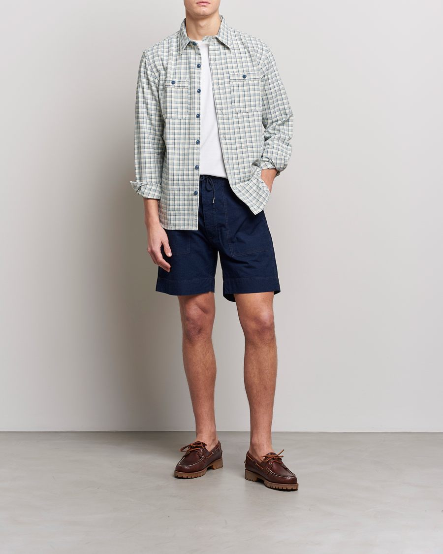 Homme | Chemises | RRL | Alaska Overshirt Cream/Blue
