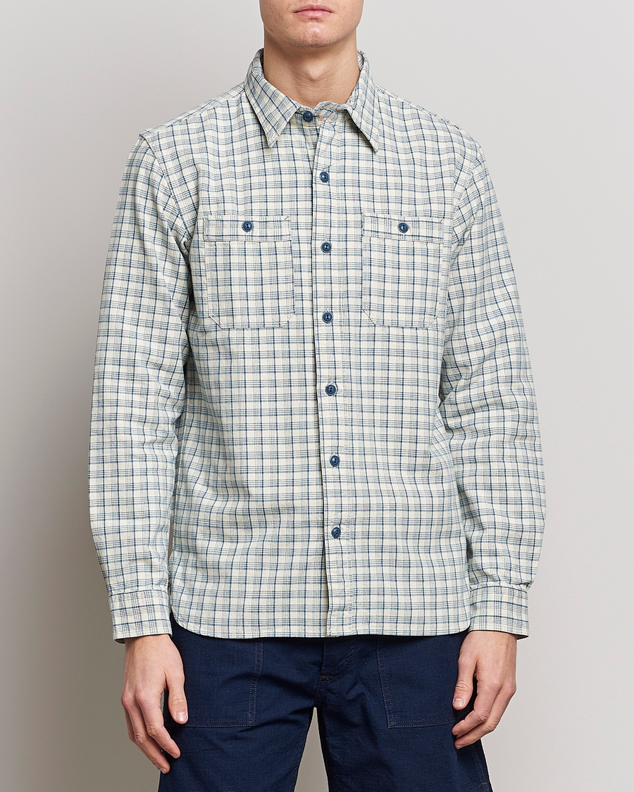 Homme | Chemises | RRL | Alaska Overshirt Cream/Blue