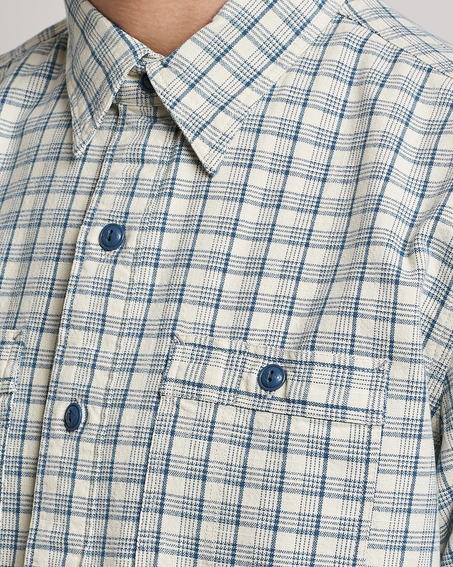 Homme | Chemises | RRL | Alaska Overshirt Cream/Blue