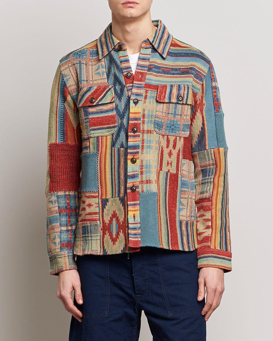 Homme | Chemises | RRL | Limited Patchwork Workshirt Red Multi