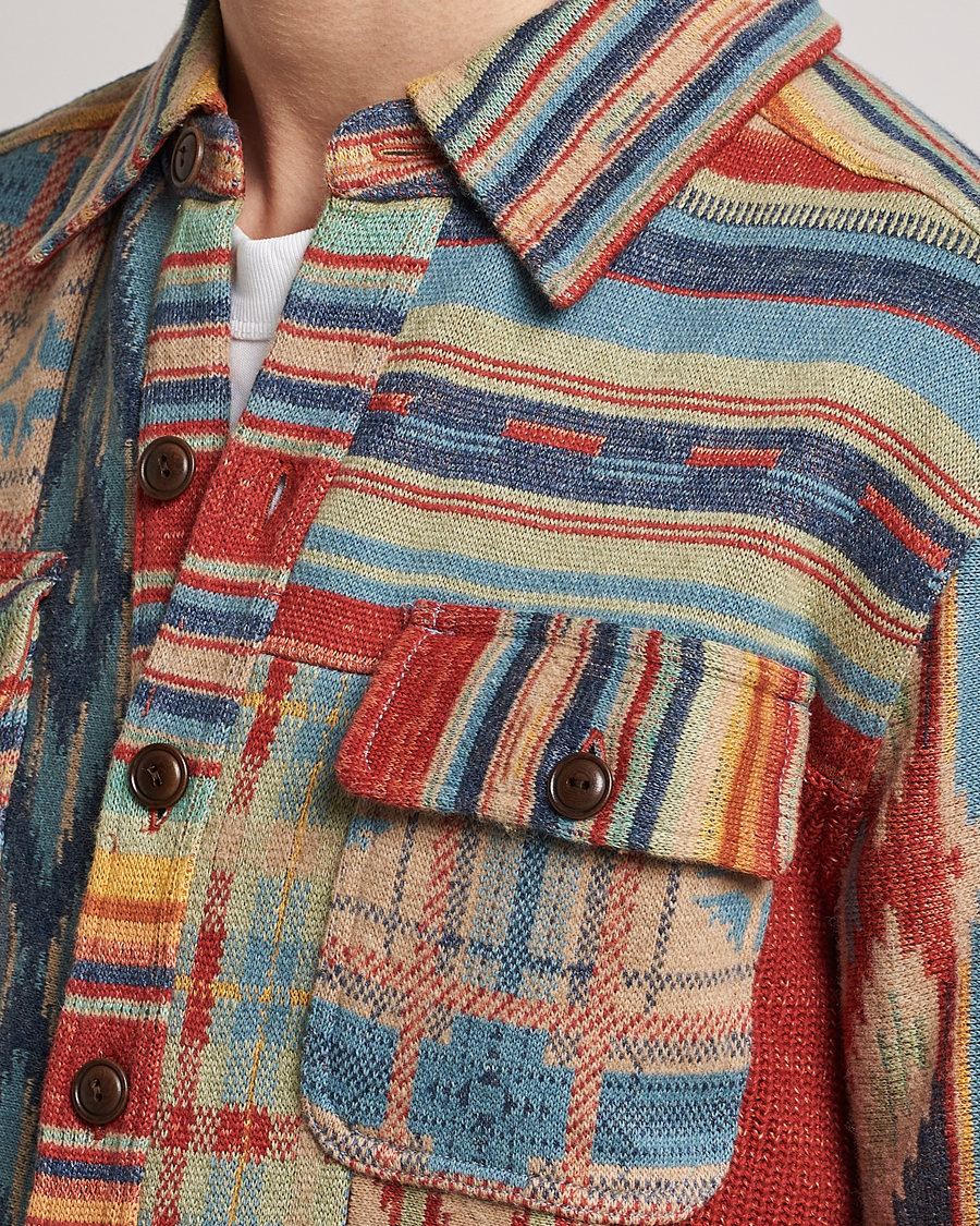 Homme | Chemises | RRL | Limited Patchwork Workshirt Red Multi