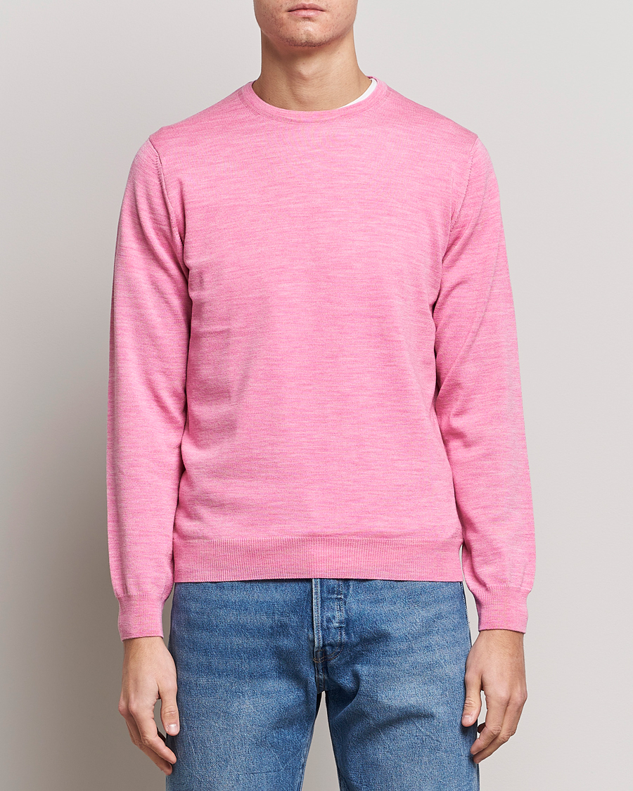Homme | Pulls Et Tricots | Stenströms | Merino Crew Neck Pink