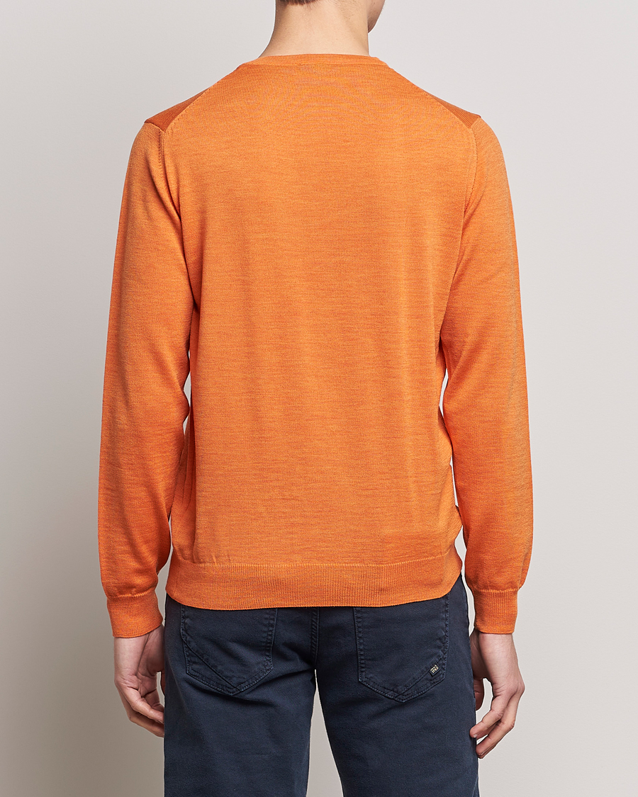 Homme | Pulls Et Tricots | Stenströms | Merino Crew Neck Orange