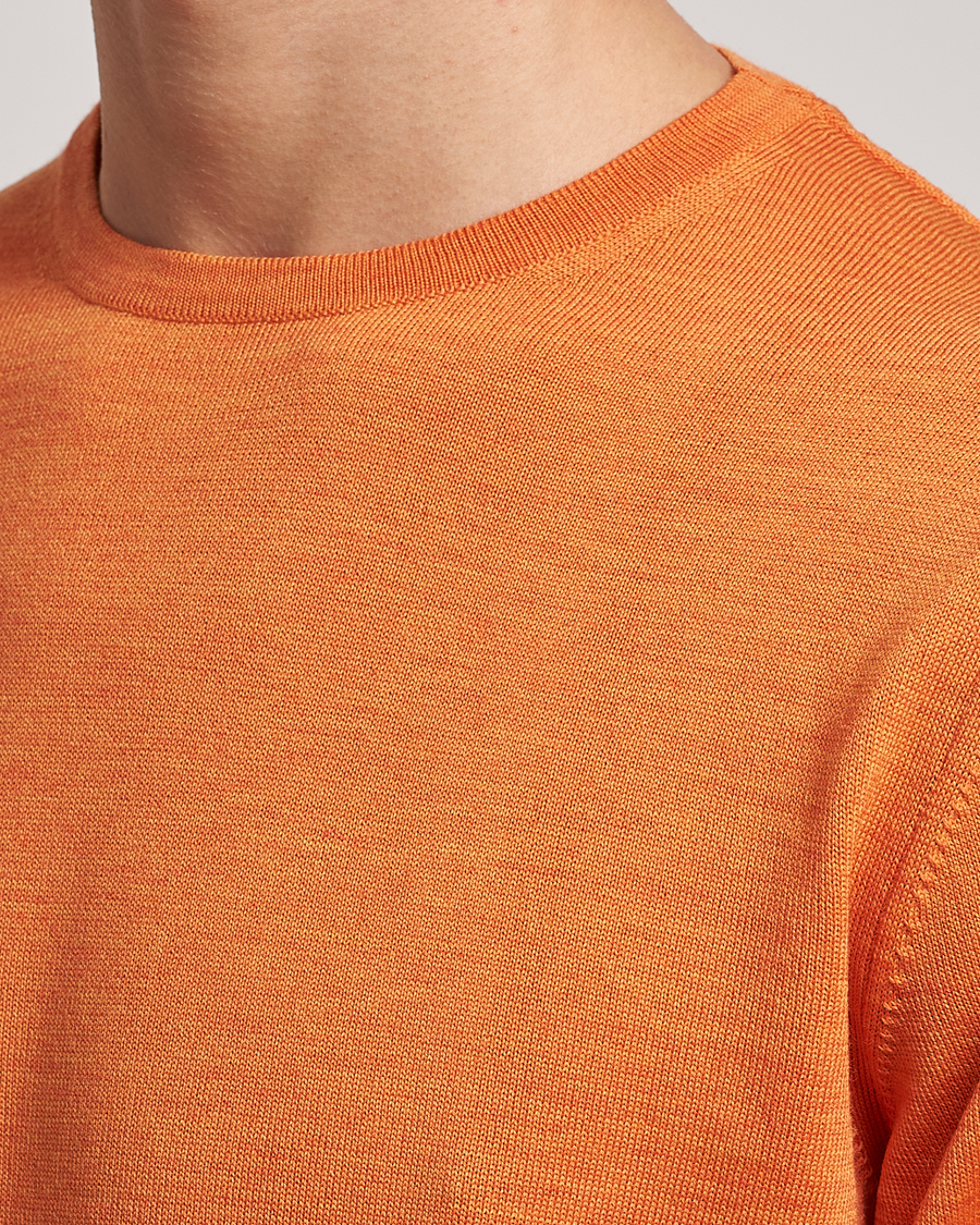 Homme | Pulls Et Tricots | Stenströms | Merino Crew Neck Orange