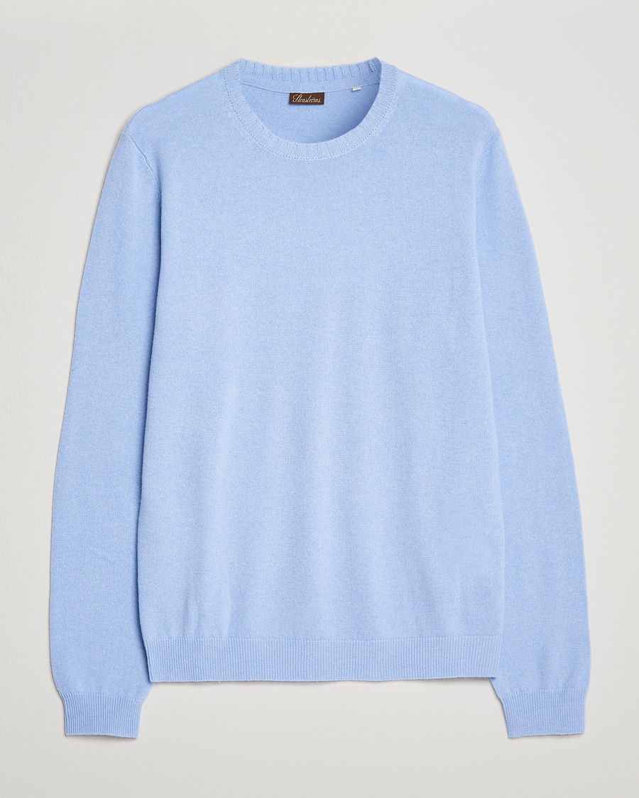 Homme | Pulls Et Tricots | Stenströms | Cashmere Crew Neck Light Blue