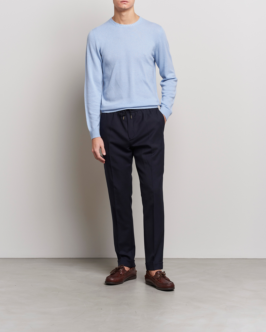 Homme | Pulls Et Tricots | Stenströms | Cashmere Crew Neck Light Blue