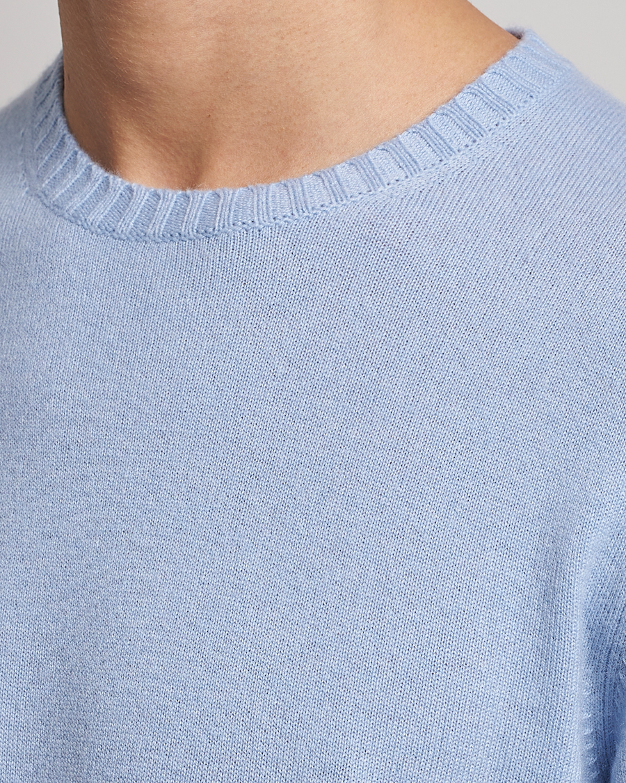 Homme | Pulls Et Tricots | Stenströms | Cashmere Crew Neck Light Blue