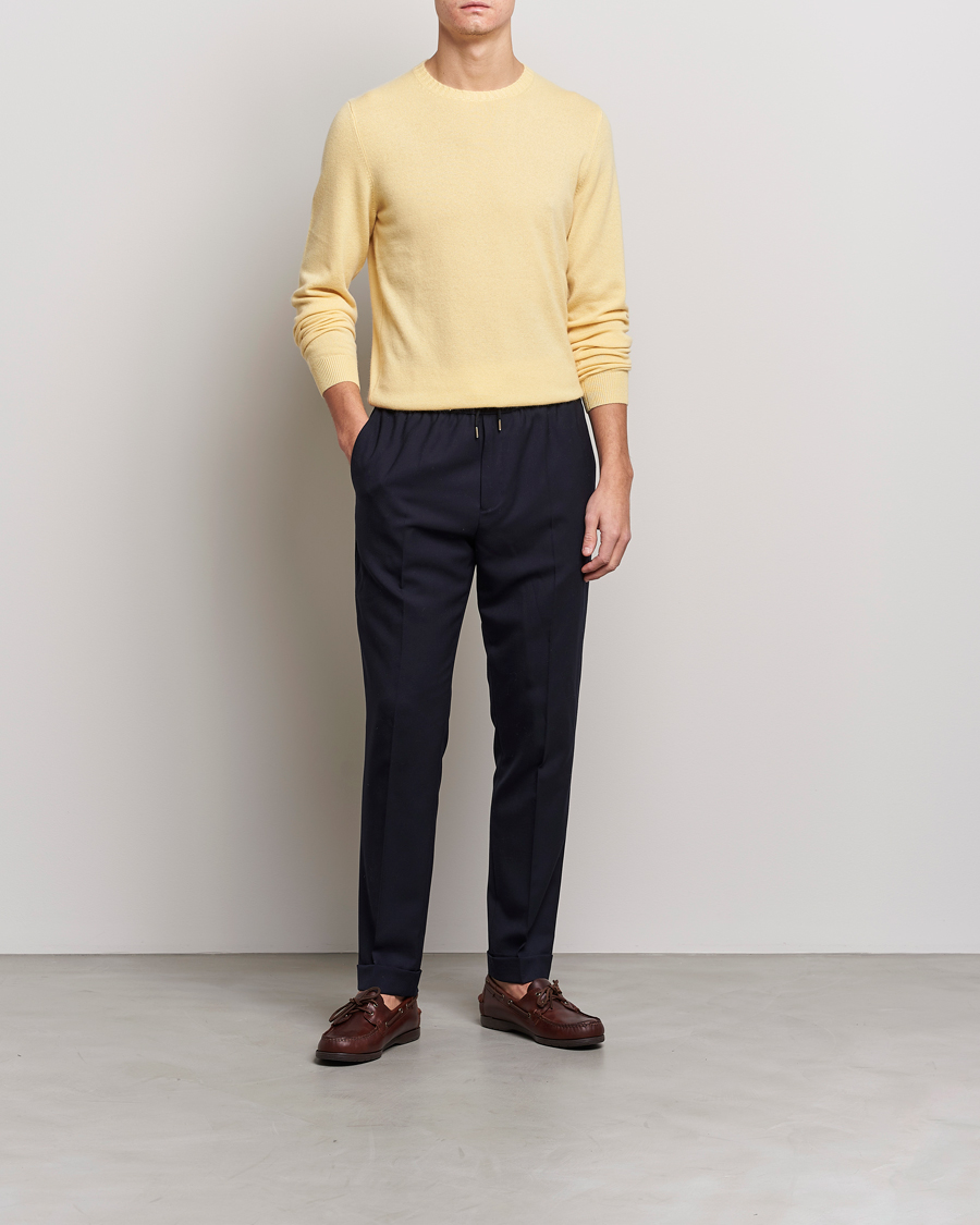 Homme | Pulls Et Tricots | Stenströms | Cashmere Crew Neck Yellow