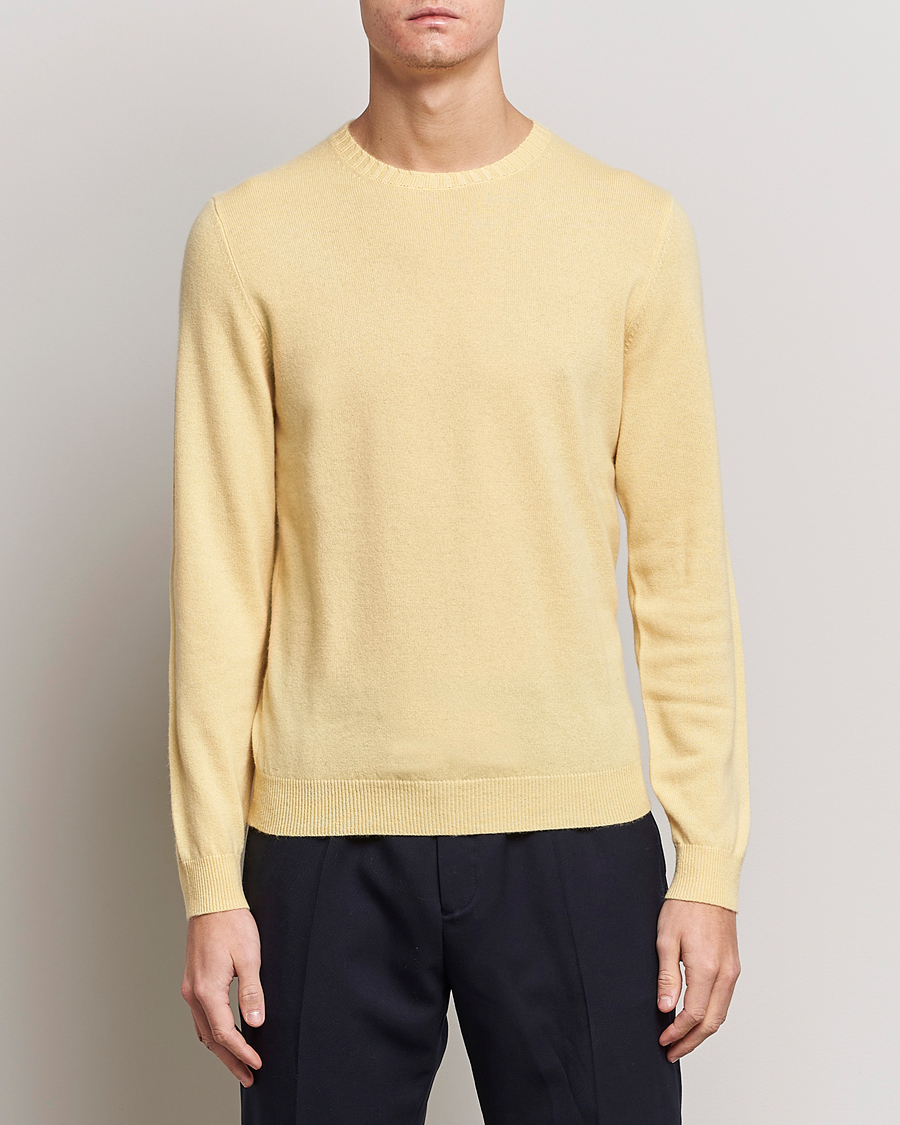 Homme | Pulls Et Tricots | Stenströms | Cashmere Crew Neck Yellow