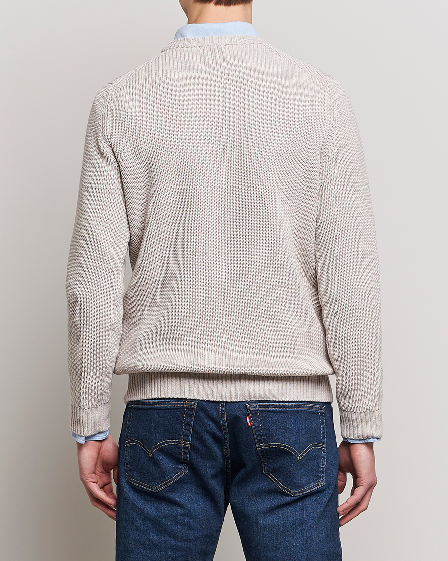 Homme | Pulls Et Tricots | Stenströms | Merino Heavy Knitted Crew Neck Beige