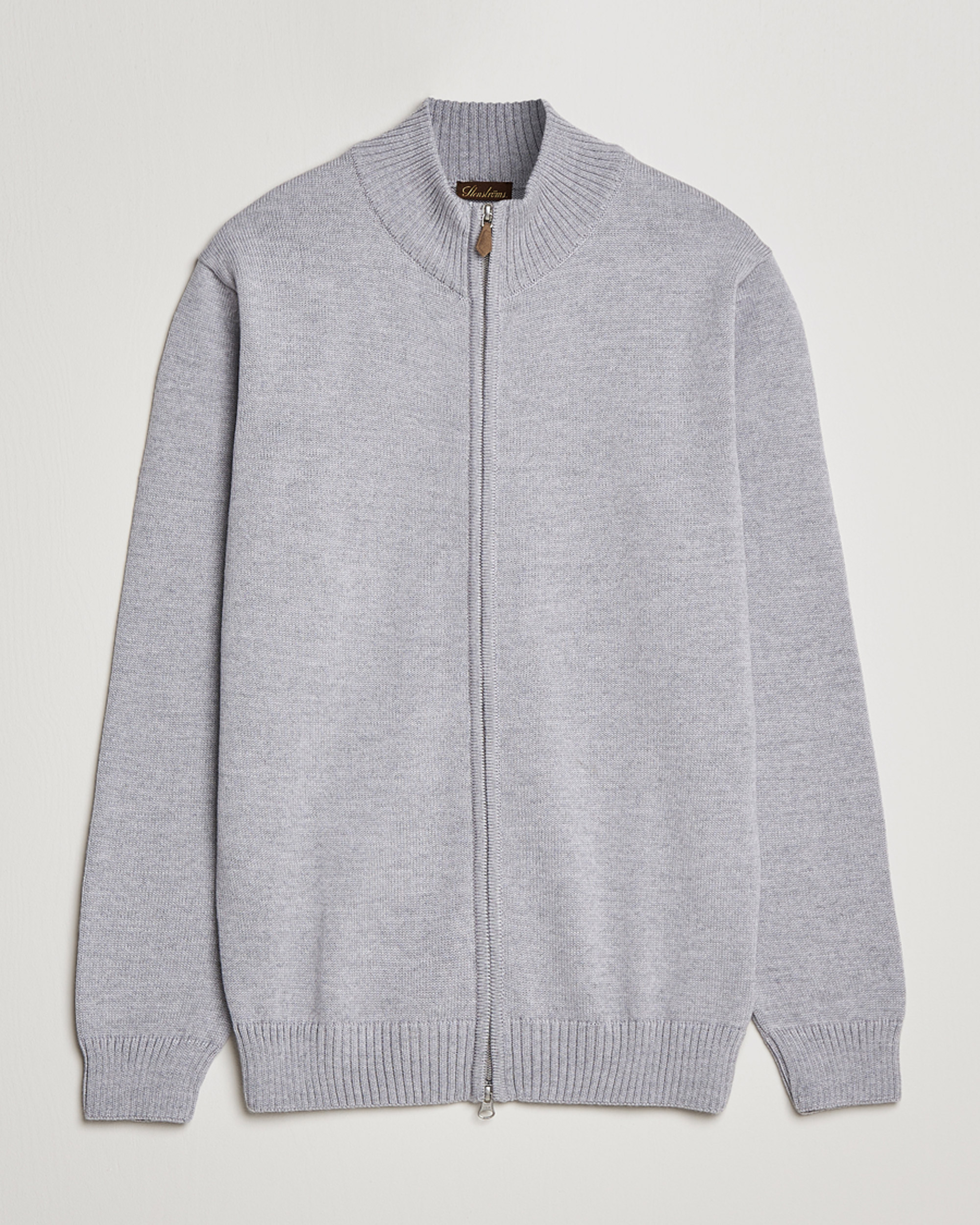Homme | Pulls Et Tricots | Stenströms | Chunky Merino Full Zip Light Grey