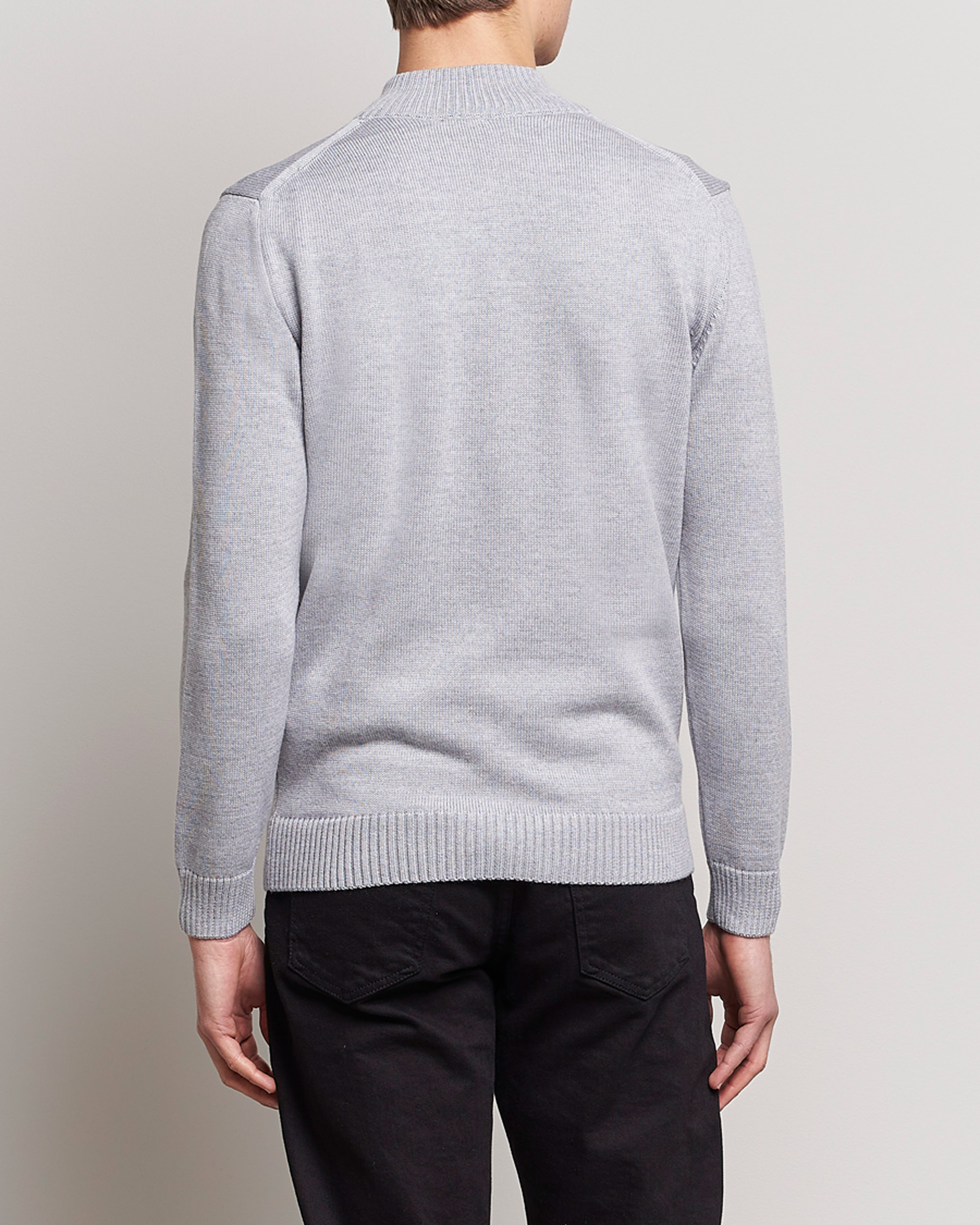 Homme | Pulls Et Tricots | Stenströms | Chunky Merino Full Zip Light Grey