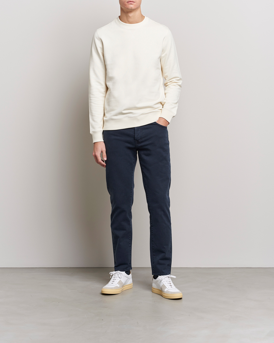 Homme | Pulls Et Tricots | Stenströms | Cotton Collage Crew Neck White