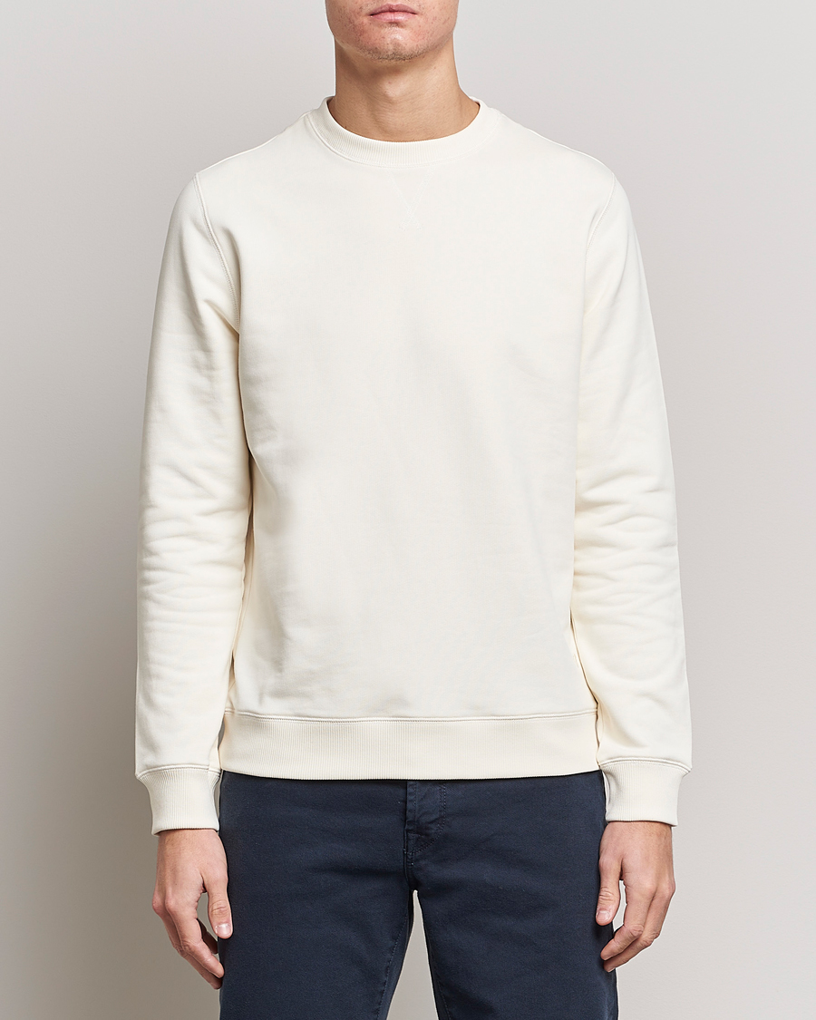 Homme | Pulls Et Tricots | Stenströms | Cotton Collage Crew Neck White