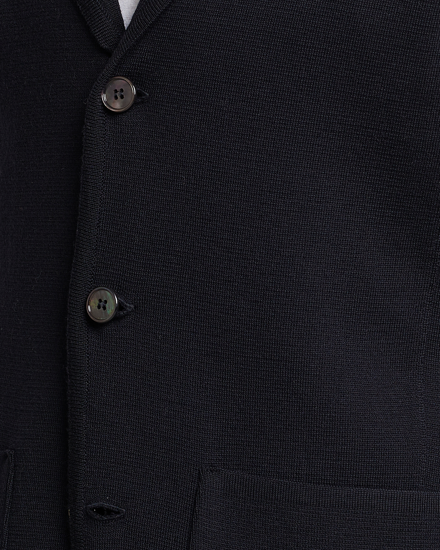 Homme | Blazers | Stenströms | Milano Knitted Merino Blazer Navy