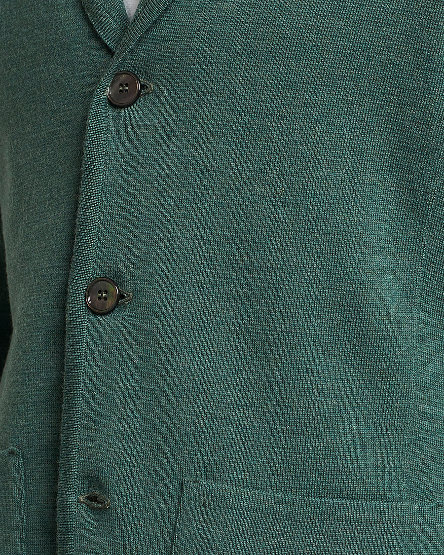 Homme | Blazers | Stenströms | Knitted Merino Blazer Green