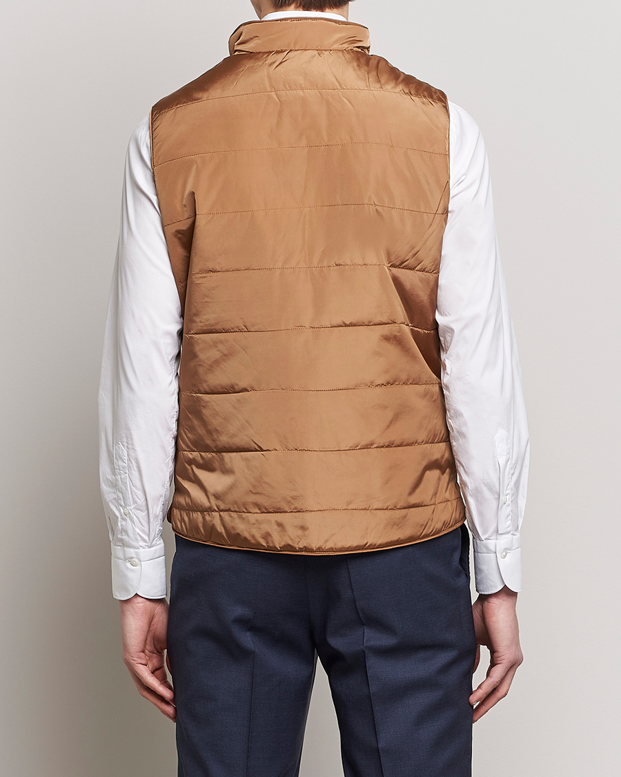 Homme | Gilets | Stenströms | Padded Nylon Vest Brown