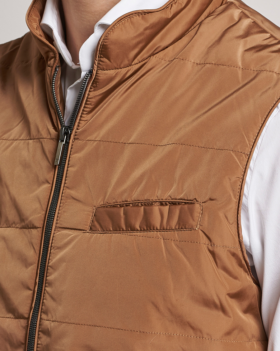 Homme | Gilets | Stenströms | Padded Nylon Vest Brown