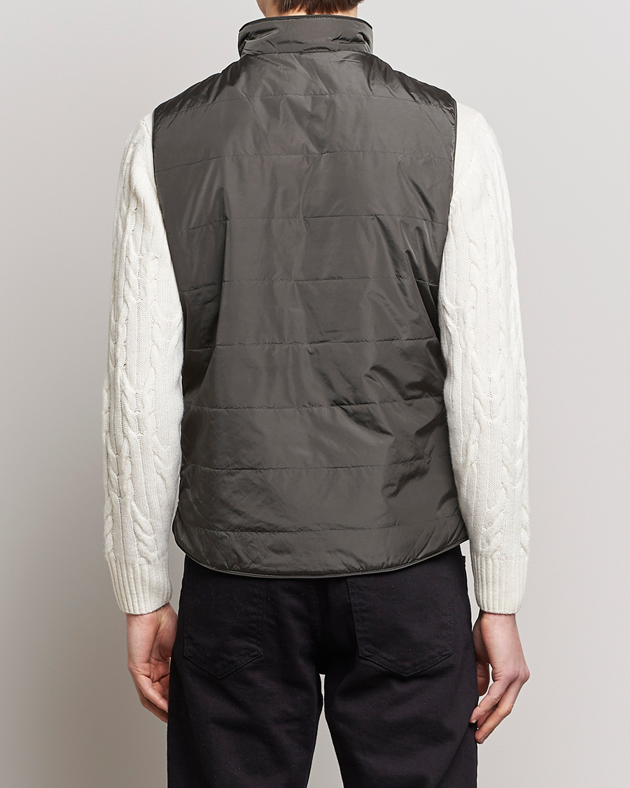 Homme | Gilets | Stenströms | Padded Nylon Vest Dark Green
