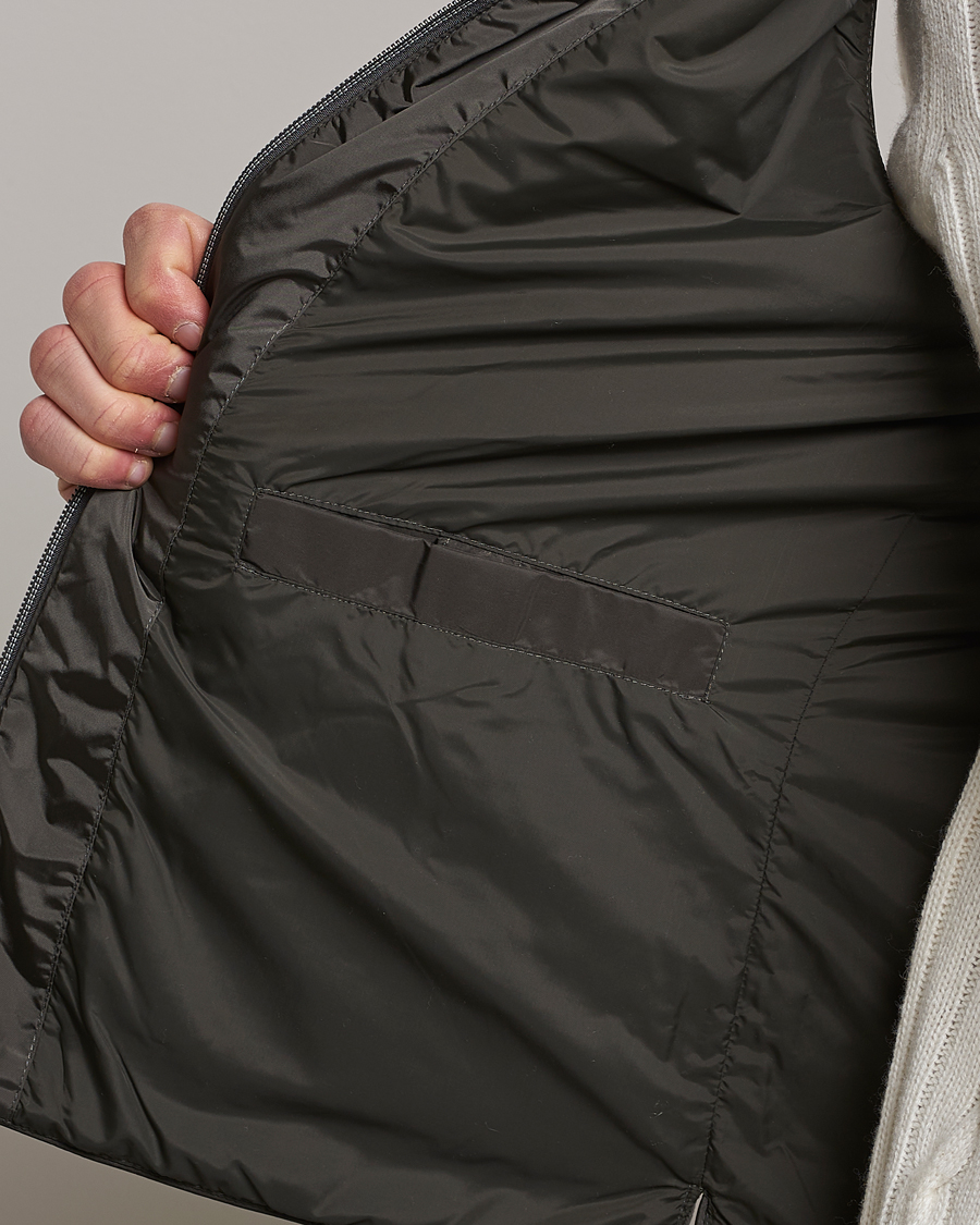 Homme | Gilets | Stenströms | Padded Nylon Vest Dark Green