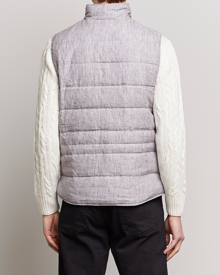 Homme | Gilets | Stenströms | Padded Linen Vest Grey