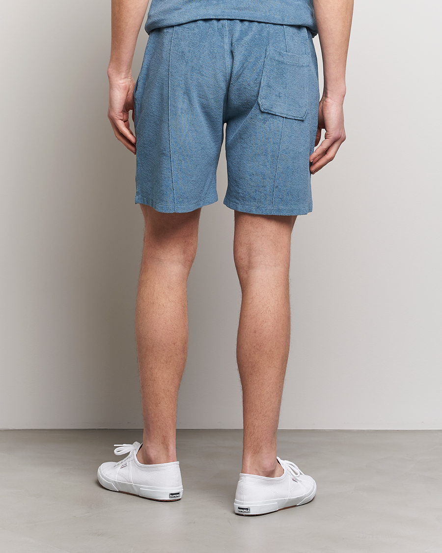 Homme | Shorts | Stenströms | Terry Cotton Shorts Petrol Blue